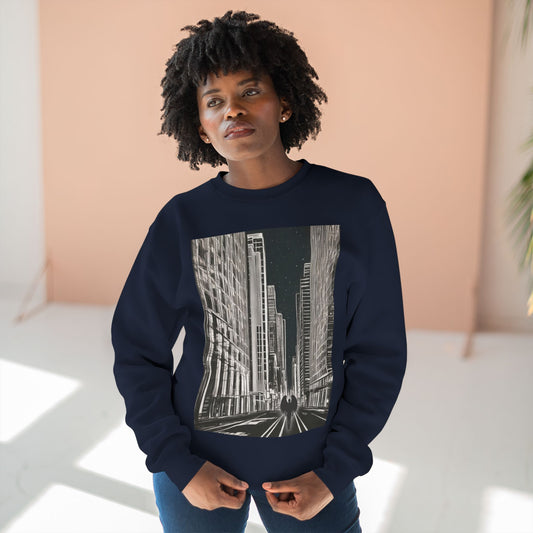 Valley of Shadows - Urban Skyline Graphic Unisex Crewneck Sweatshirt